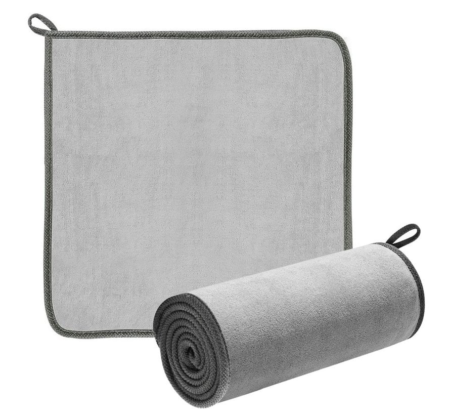 Baseus microvezel schoonmaak doeken grijs - 2 stuks - microfiber - geschikt voor auto - auto accessories