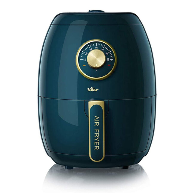 Bear Air Fryer Green (3L) - Antihaftbeschichtung - 1350W - Mechanische Knöpfe - Retro-Design