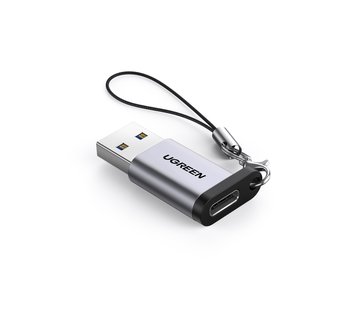 Ugreen Ugreen USB 3.0 A naar USB-C Adapter met Sleutelkoord (Space Gray)
