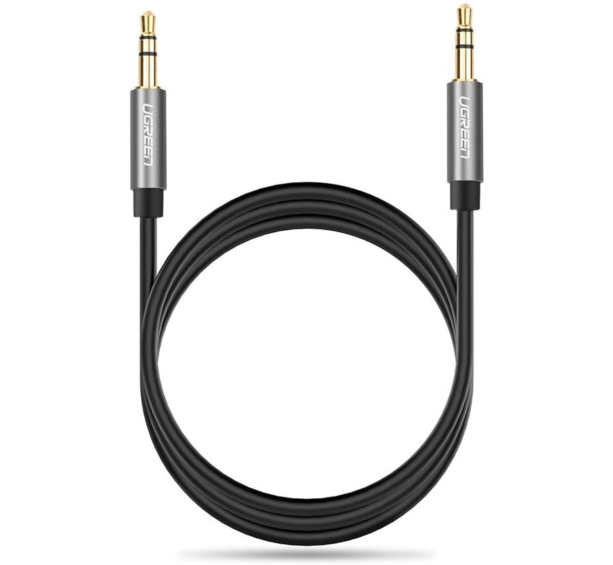 Ugreen 3,5 mm Audiokabel 1 m schwarz - AUX-Kabel - Stecker auf Stecker - 1 Meter lang - Plug & Play