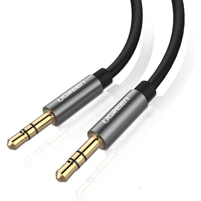 Ugreen 3,5 mm Audiokabel 1 m schwarz - AUX-Kabel - Stecker auf Stecker - 1 Meter lang - Plug & Play