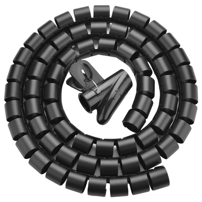 Ugreen Organiseur de conduits et câbles - 25 mm - 1,5 m - Noir - 20 mm à 78,5 mm - 3 m