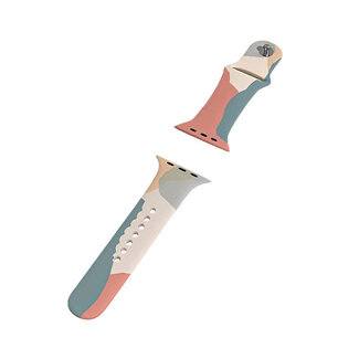 Silicone Apple Watch strap terracotta pattern