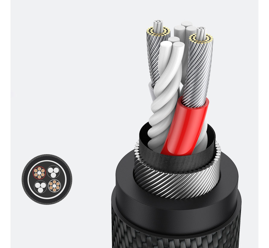 UGreen koptelefoon splitter 1x Male naar 2x Female 3.5mm audio jack (Microfoon en Geluid) zwart 20cm
