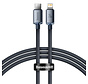 Baseus Crystal Shine USB C kabel naar Apple Lightning zwart  - 20W PD - 1.2 meter