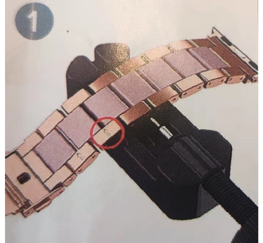 Devia Metal link Bracelet Apple Watch argent - Convient pour Apple Watch série 7/8 (45mm)
