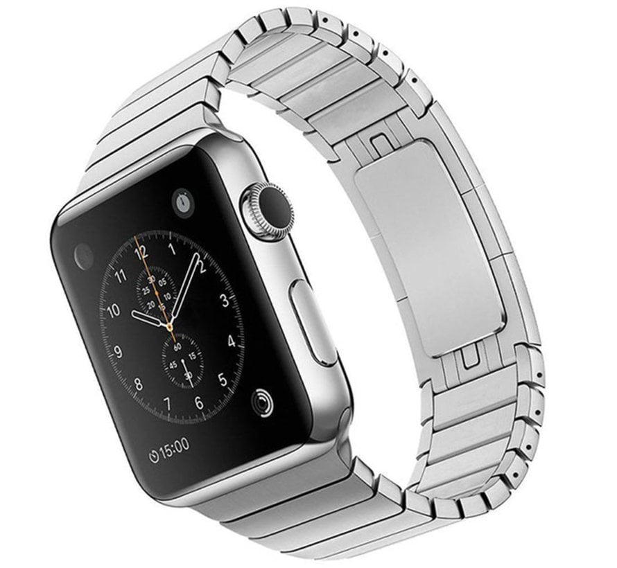 Devia Metal link Bracelet Apple Watch argent - Convient pour Apple Watch série 7 (45mm)