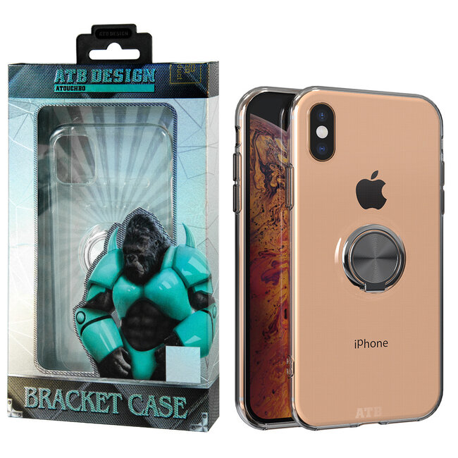 Atouchbo iPhone XS Max Case Transparent with Ring and Magnet