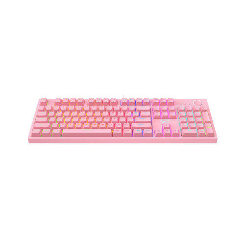 Havit Havit GameNote Gaming keyboard Pink RGB - Kailh blue switches - anti ghosting - 1.6 meter cable - multimedia keys - Qwerty layout