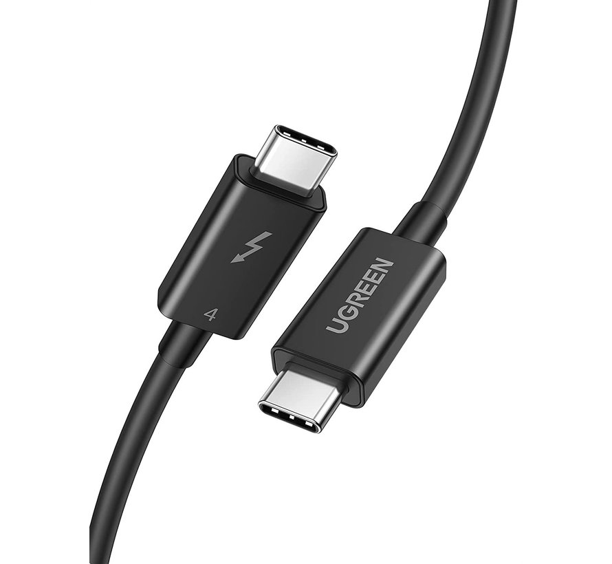 UGreen Thunderbolt 4 kabel USB C naar USB C - 100W - 0.8 meter - Gen3 - 40Gbps - tot 8K schermresolutie