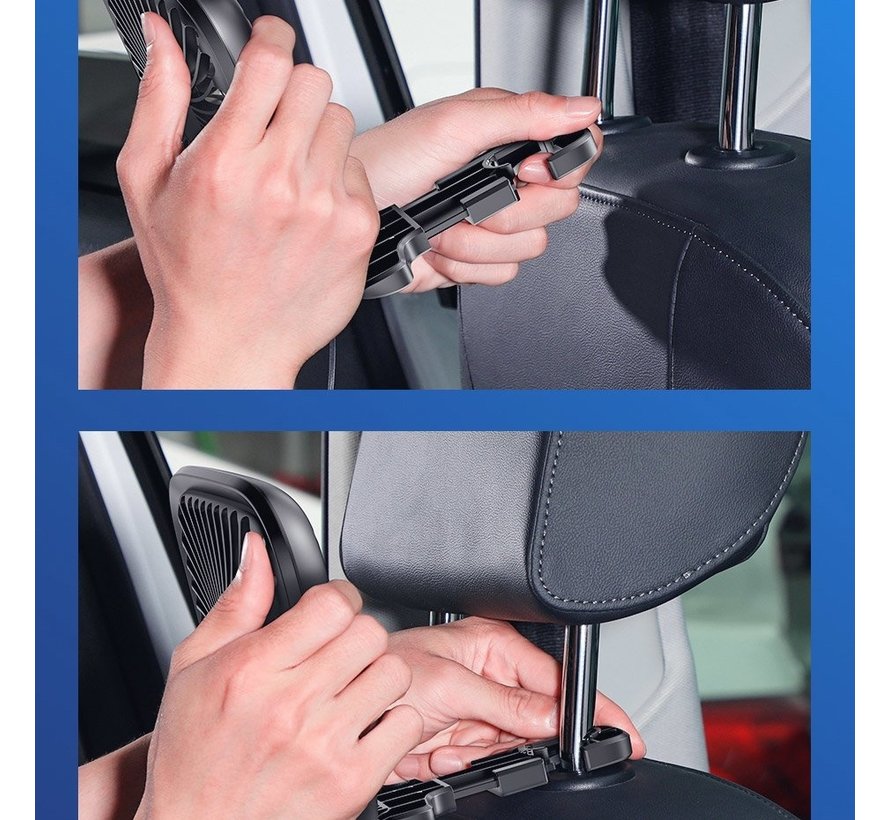 Baseus Ventilateur portable pour la voiture - convient également aux bureaux - fixation pour appuie-tête