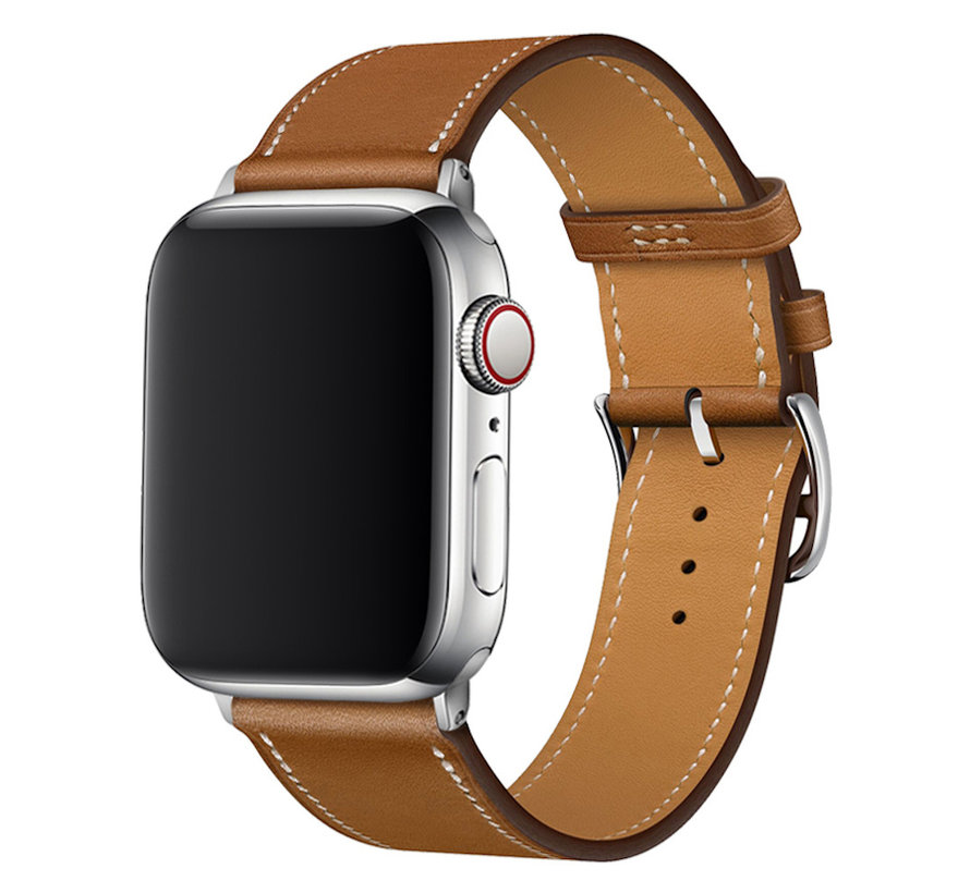Devia PU Leather Apple Watch Band 42/44/45mm Brown - suitable for Apple Watch 7 / 8 Series