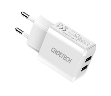 Choetech Choetech Adaptateur chargeur de voyage 2x USB-A