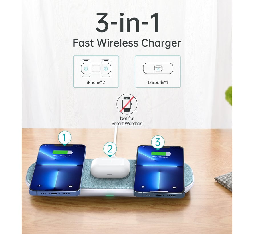 Choetech 3in1 MagLeap Charger Pad + Adapter