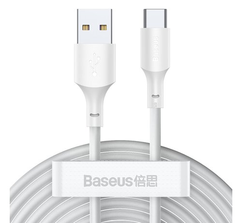Baseus Baseus Simple Wisdom 2x USB kabel naar USB C 1.5 meter wit