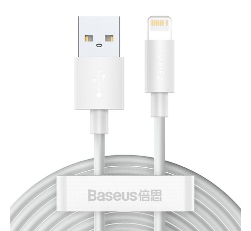 Baseus Baseus Simple Wisdom 2x USB kabel naar Lighting 1.5 meter wit