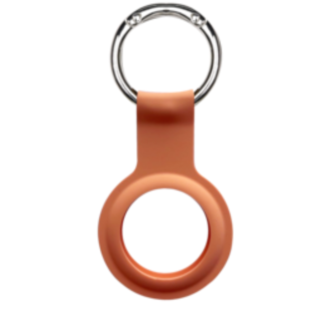 Devia Apple AirTag Silikon Schlüsselanhänger Key ring Orange - Airtag Schutzhülle - Apple Airtag Hülle - Silikon Airtag Hülle