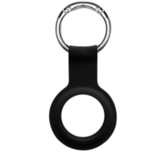 Devia Apple AirTag Silicone  Keychain Key Ring Black