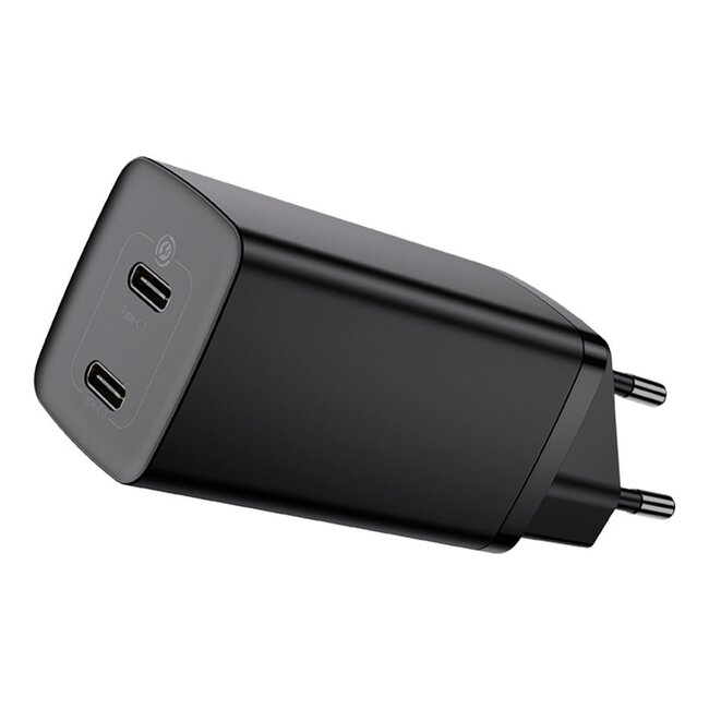 Baseus [Kaputte Verpackung]Baseus 65W GaN-Schnellladegerät 2x USB-C Schwarz