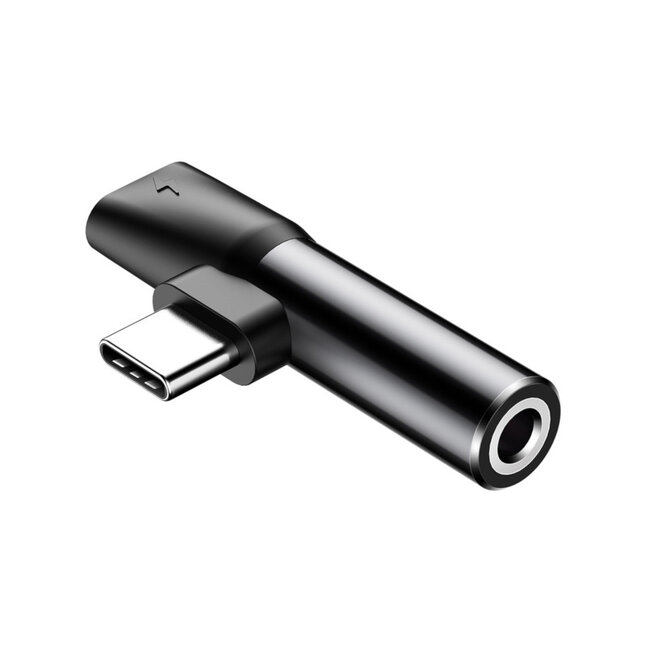 Baseus Splitter Kopfh”rer USB C zu AUX - 2 in 1 USB-C zu USB-C und 3,5 mm AudioJack Splitter - L41 - Material TPE + Aluminium