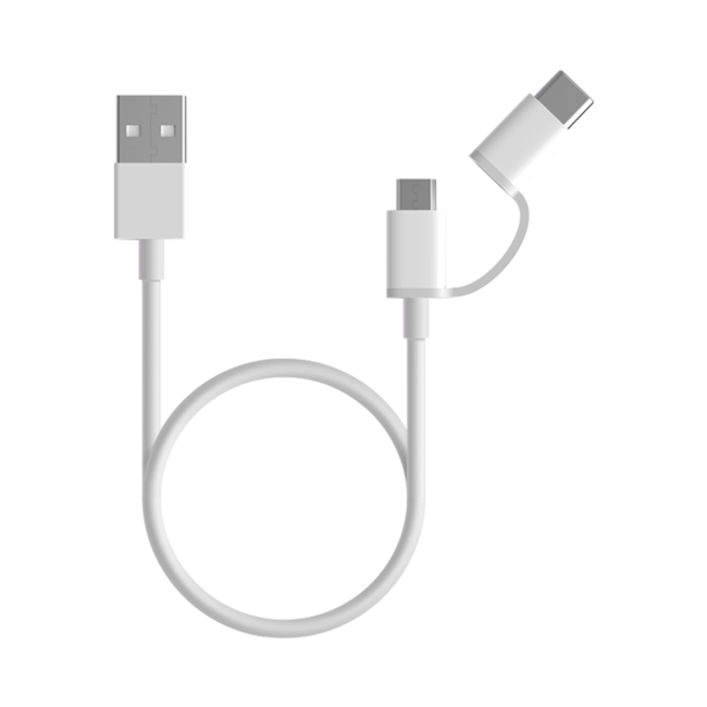 Xiaomi Câble Mi 2-en-1 USB-C 100cm