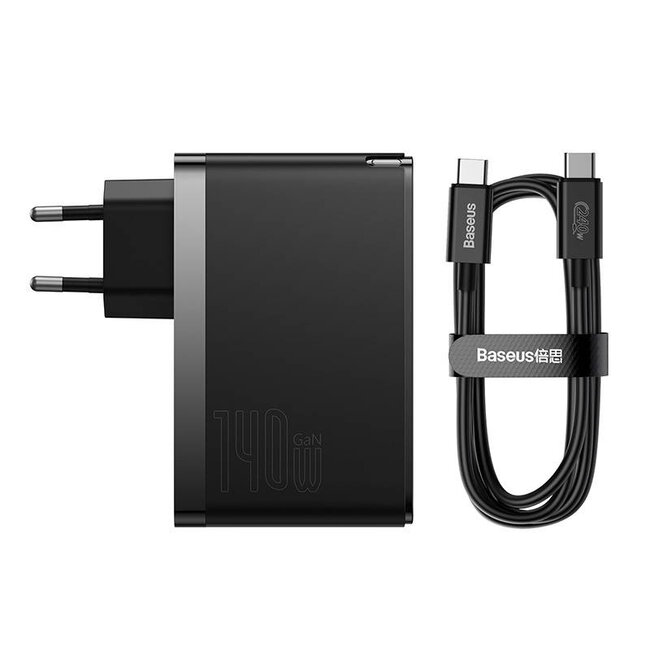 Baseus GaN5 Pro Wandladegerät 140W mit USB C Kabel