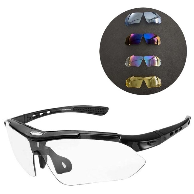 Wozinsky Lot de luxe de lunettes de cyclisme polarisées