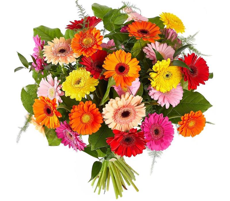 Boeket fleurige gerbera