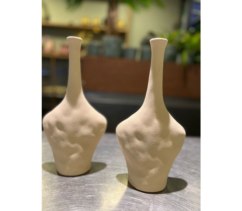 Beige Keramieken Designvaas