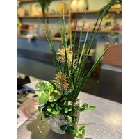 Groen Arrangement in Rustieke Pot