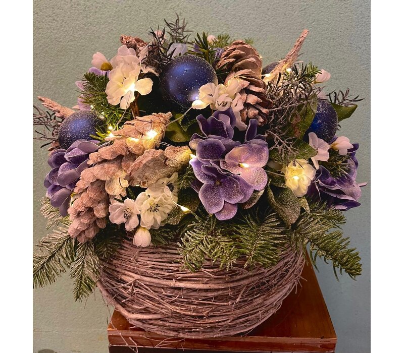 Winterarrangement met/zonder licht