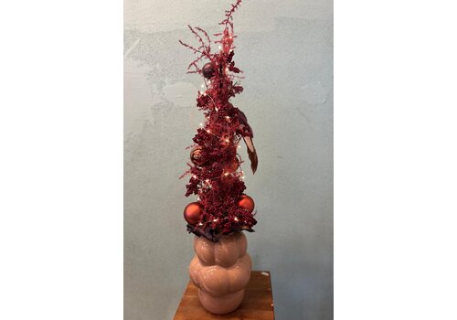 Kerststuk Rood Besjes