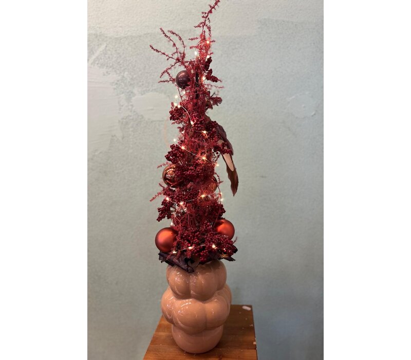 Kerststuk Rood Besjes