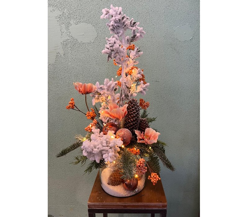 Kerststuk Volendam Sneeuw