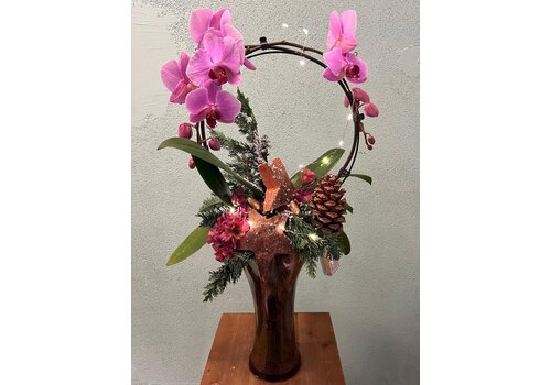 Vaas met Roze Orchidee