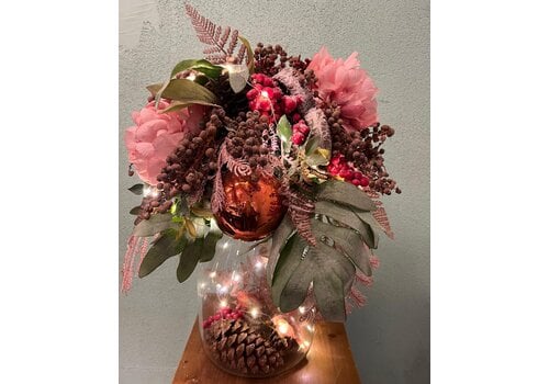 Kerststuk Glazen Vaas