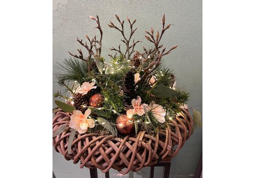 Rond Rieten Kerststuk