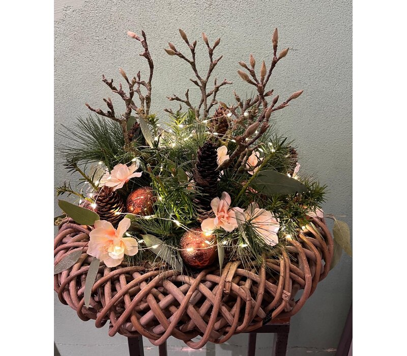 Rond Rieten Kerststuk