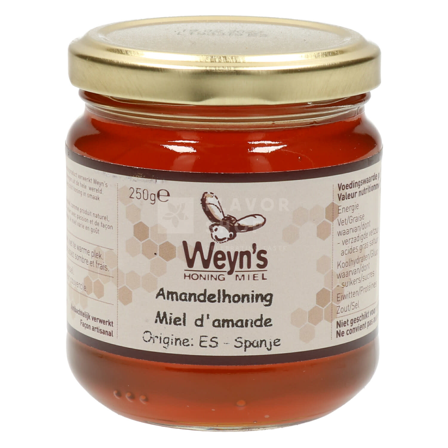 Grommen Tenen etiket Amandel Honing 250g Weyn's - Online kopen bij Flavor Shop - Celebrating  TASTE