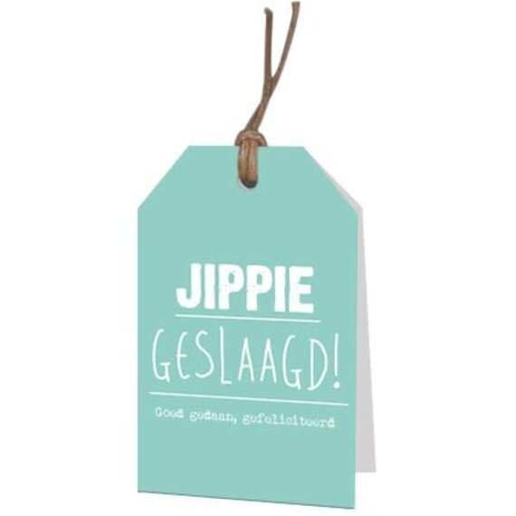 Jippie geslaagd wenskaartje