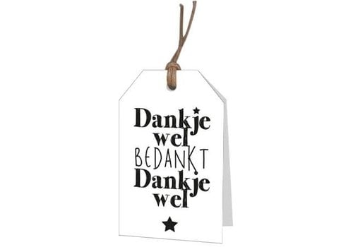 Dank je wel/ Bedankt wenskaartje