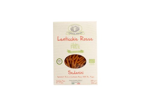 Rustichella d'Abruzzo Sedanini gluten-free Red Lentil pasta 250 g