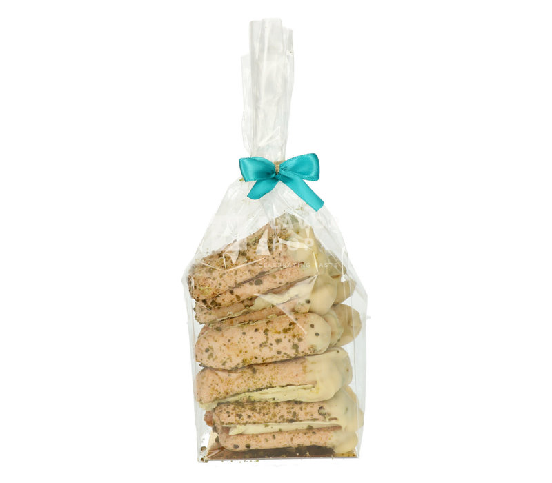 Bokkenpootjes - Weiße Schokolade und Pistazien 150 g