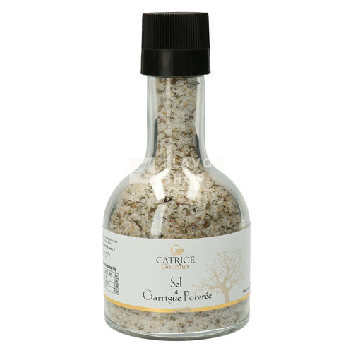 Sel Garrigue Poivrée en moulin / bouteille empilable 270 g 