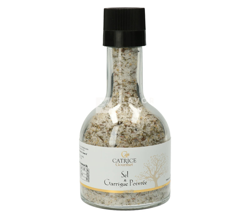 Sel Garrigue Poivrée en moulin / bouteille empilable 270 g