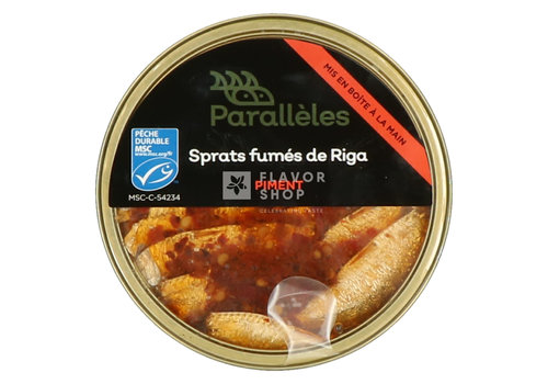 Parallèles Gerookte Sprats van Riga met Piment