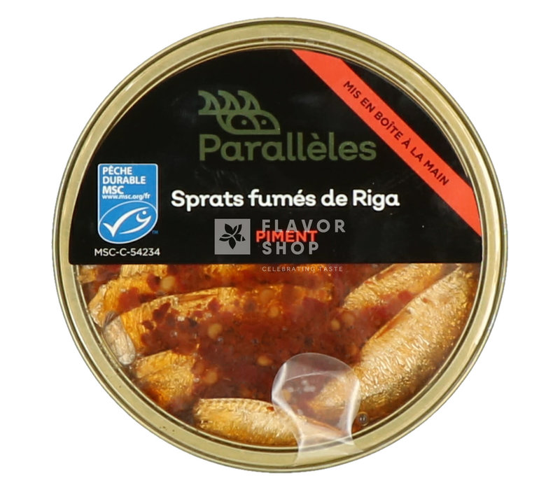 Gerookte Sprats van Riga met Piment