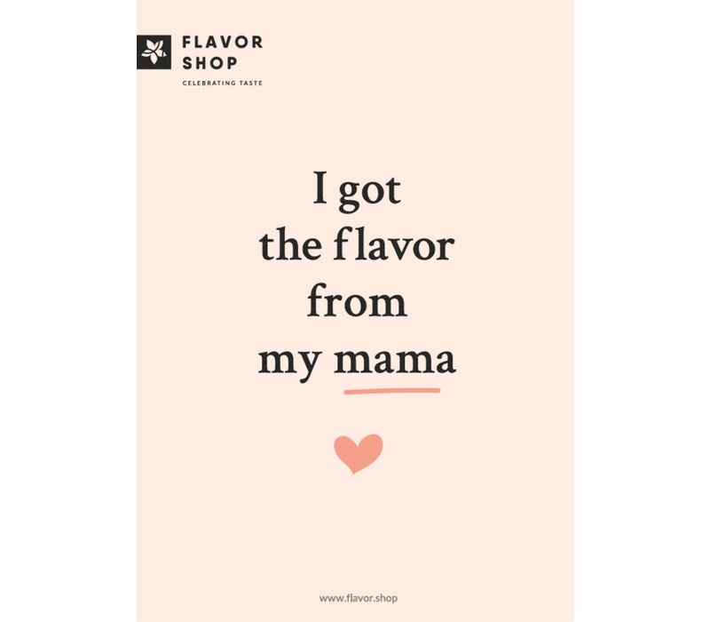 Die Geschmacksrichtung habe ich von meiner Mama-Grußkarte zum Muttertag übernommen