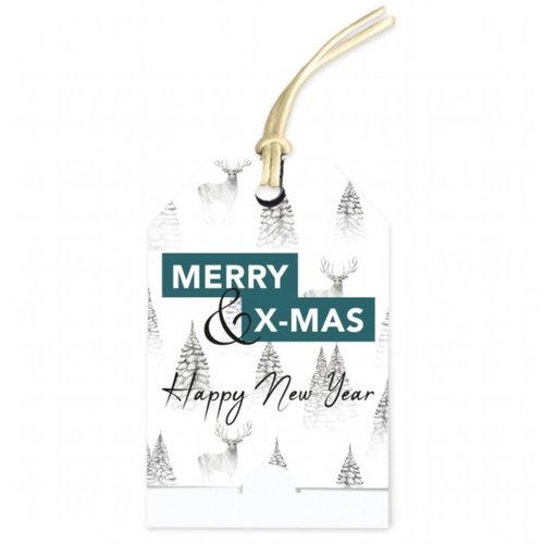 Carte de voeux Merry Christmas & Happy New Year (ajoutez  votre  message  personnel) 