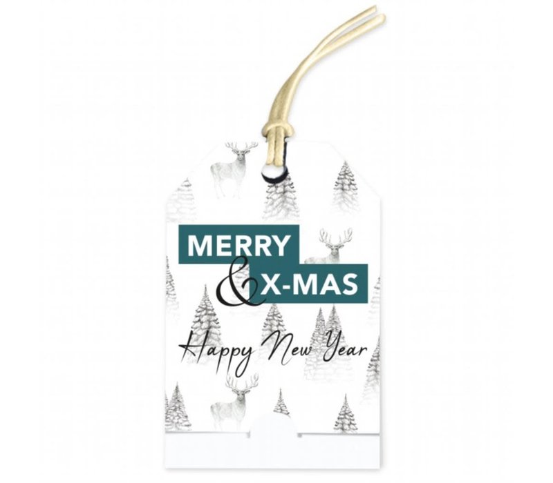 Carte de voeux Merry Christmas & Happy New Year (ajoutez  votre  message  personnel)